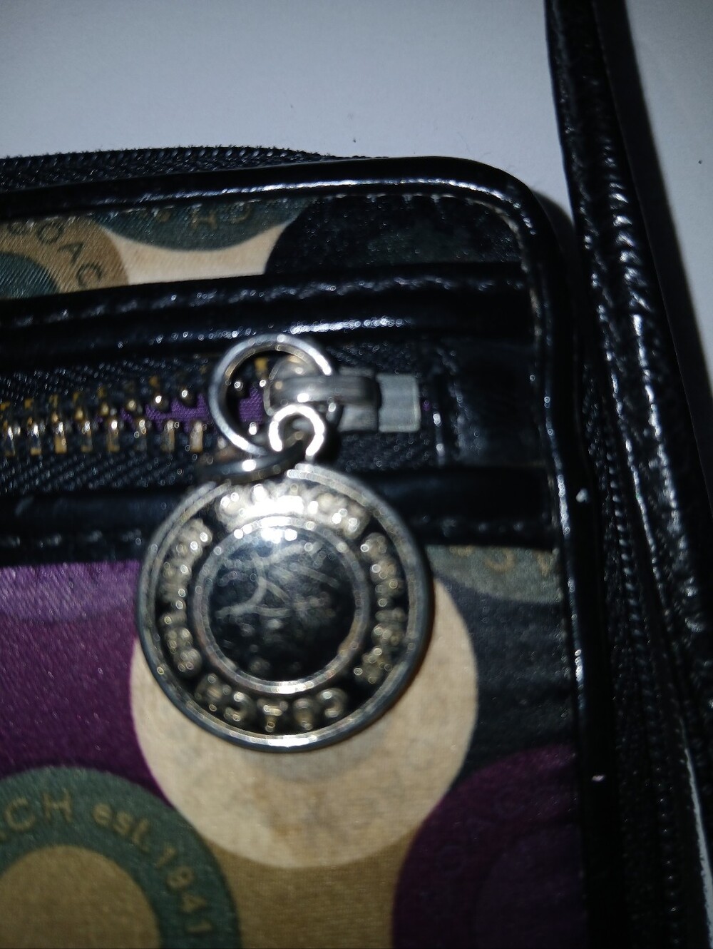Coach Snaphead Circle Passport Stamp Pattern Wristlet Y2K - Picture 4 of 6